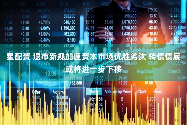 星配资 退市新规加速资本市场优胜劣汰 转债债底或将进一步下移
