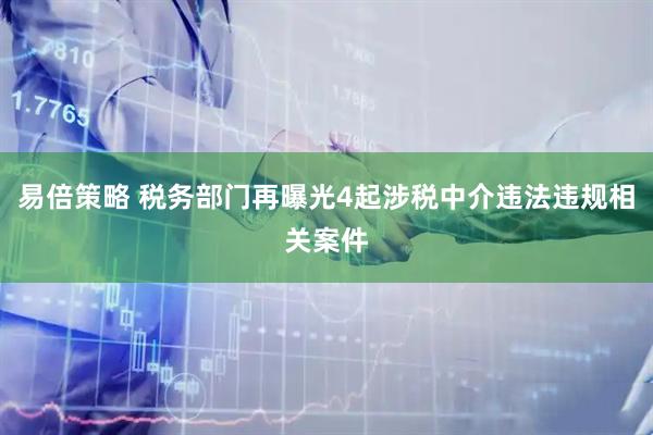 易倍策略 税务部门再曝光4起涉税中介违法违规相关案件